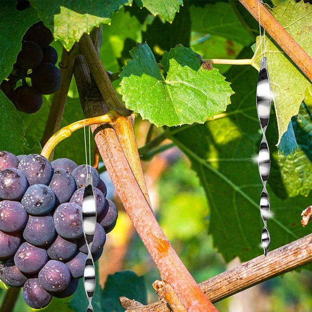 12Db Madár Visszataszító Fényvisszaverő Rudak 30 Cm Ijesztő Madarak Repellő Szél Spirális Forgó Rúd Függő Díszek Otthoni Kerti Dekorációhoz - Image 4