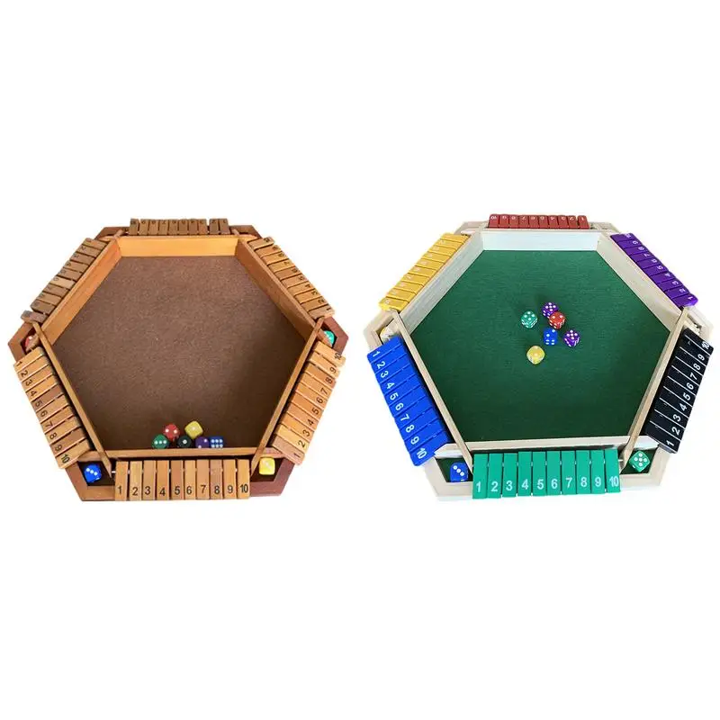 

Настольные игральные кости Shut The Box, деревянная коробка, игровые кости, паб, бар, аксессуары для семейных развлечений для детей и взрослых