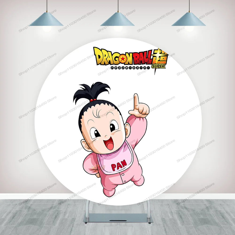 Fondo redondo de Dragon Ball Pan para fiesta de cumpleaños de