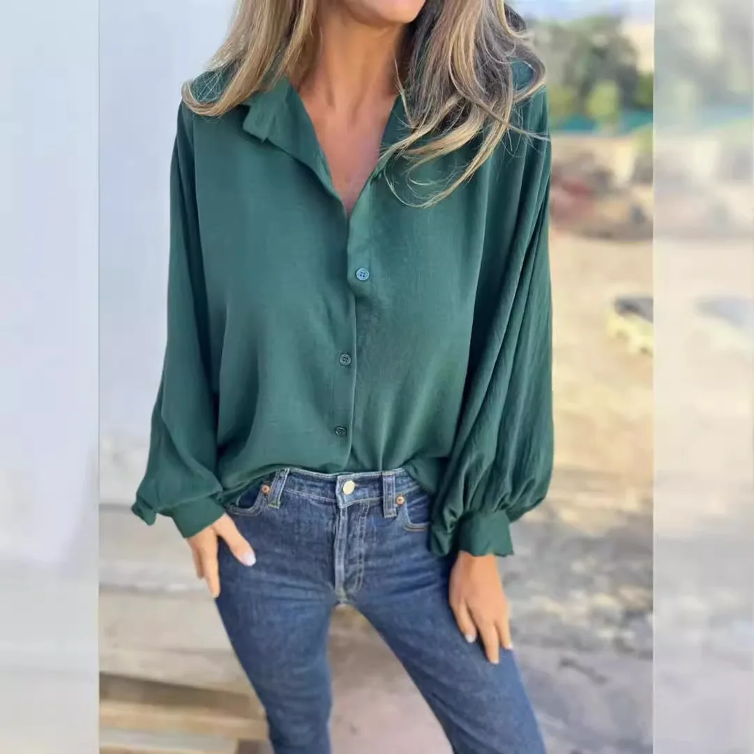 Women Long Sleeve Casual Blouse Shirt