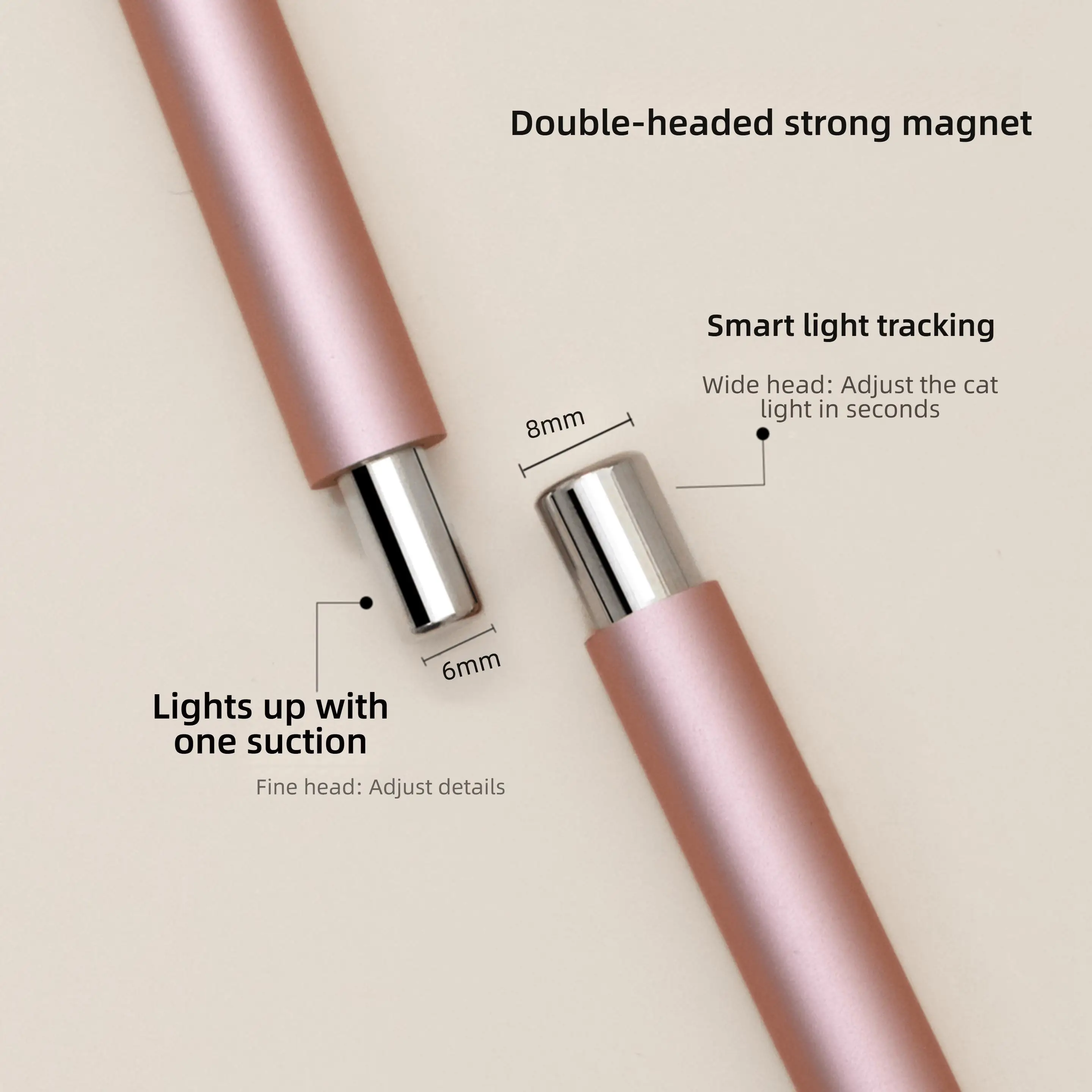 Dual-Head Glass Bead Magnetic Nail Art Pen - Strong Magnet with Detachable Steel Ball