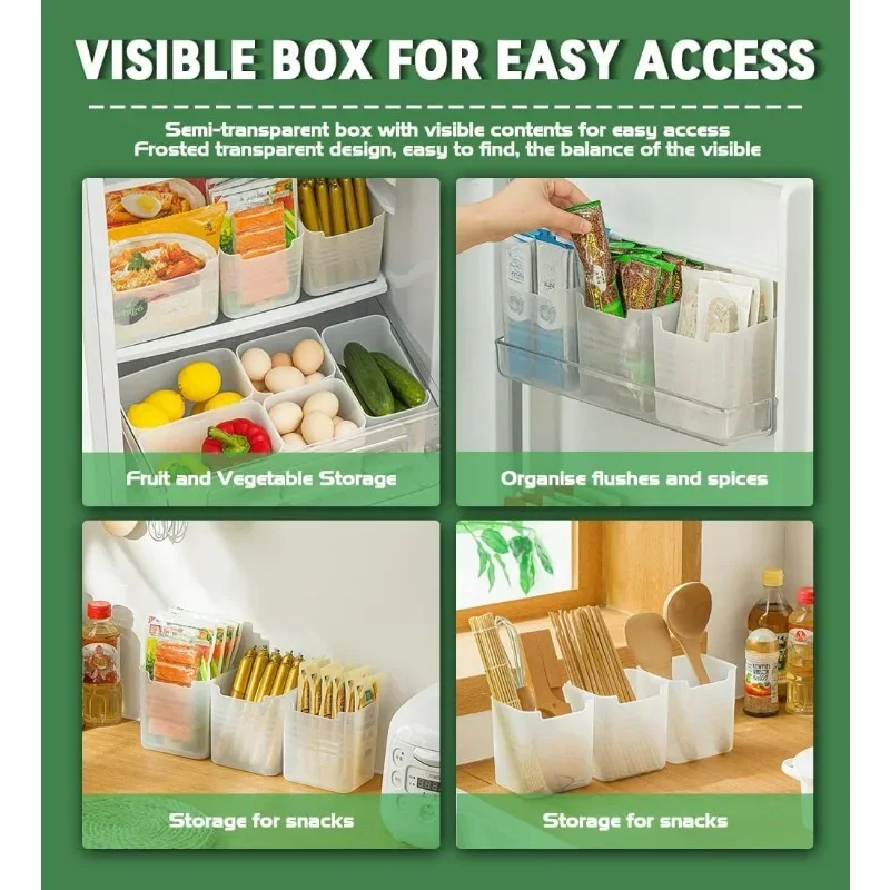 Fridge Side Door Storage Boxes Vegetables Fruits Food Preservation Box Space-Saving Refrigerator Organizers Kitchen Containers 5