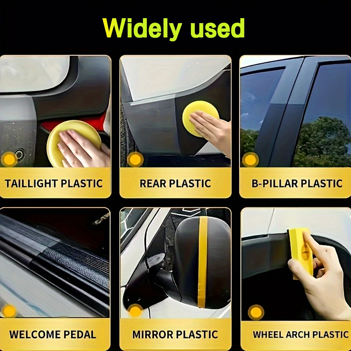 Car Plastic Restorer Paste Back To Black Gloss Car Cleaning Products Plastic Restore Auto Polish Repair Coating Renovator RG324 6