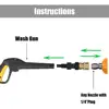 High Pressure Wash Gun Adaptor For Bosch AQT AR Blue B&Decker To Quick Connect 1/4" Washer Parts With Spray Nozzzle 2