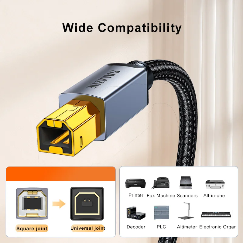 USB 2.0 Type A Female To USB B Male Sner Printe... - Grandado