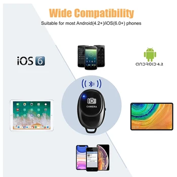 Telecomando wireless per selfie, accessorio per selfie per telefoni Android e iOS, per foto e video
