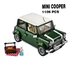 1267 Technical Mini Cooper Creator Expert Compatible 10242 DIY Building Blocks Bricks Classic Car Model Kids Gift Toys 1