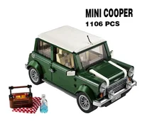 1267 Technical Mini Cooper Creator Expert Compatible 10242 DIY Building Blocks Bricks Classic Car Model Kids Gift Toys 1