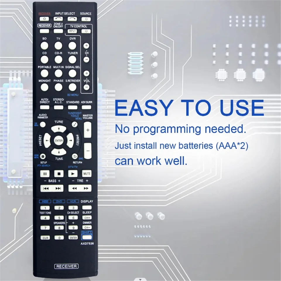 Reemplace El Control Remoto Axd7536 Para El Receptor Av Pion