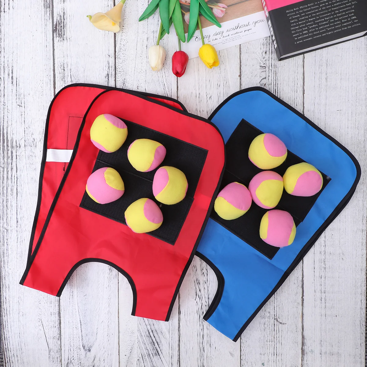 12pcs Children Sticky Ball Vest Sticky Jersey Vest Game Props Sticky Ball Vest for Kids sticky vest for ball 6