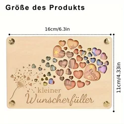 Elegant Wooden Cash Greeting Card with Unique Love Design - Perfect for Celebrations and Special Occasions (1pc)