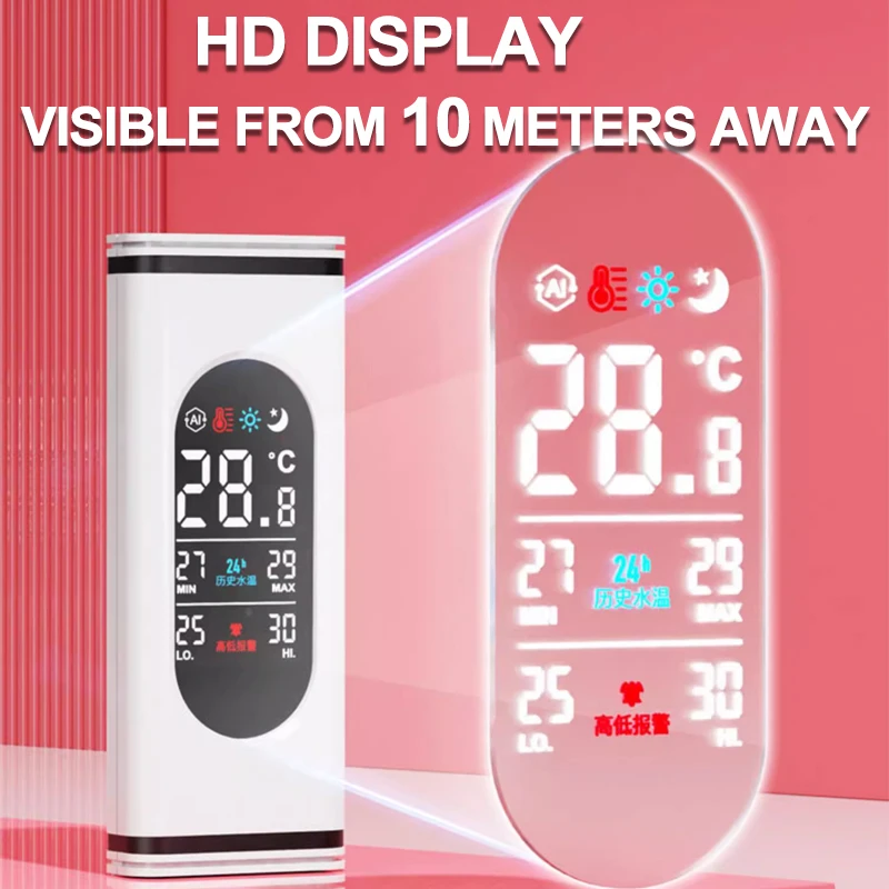 Fish Tank Electronic Thermometer High-precision Digital Display Aquarium Temperature Measuring Water Temperature Inside The Tank