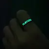 Luminous Ring for Women Men Creative Glowing in the Dark Player 1 Player 2 Matching Gaming Ring for Couple Valentine's Day Gift 3