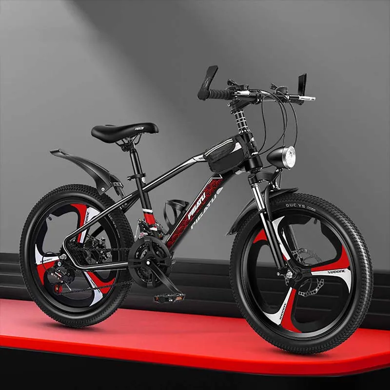 GOJLEX Bicicleta de montaña para niños, bicicleta de montaña juvenil de 20  y 24 pulgadas con frenos de disco duales, 7 velocidades ajustables para