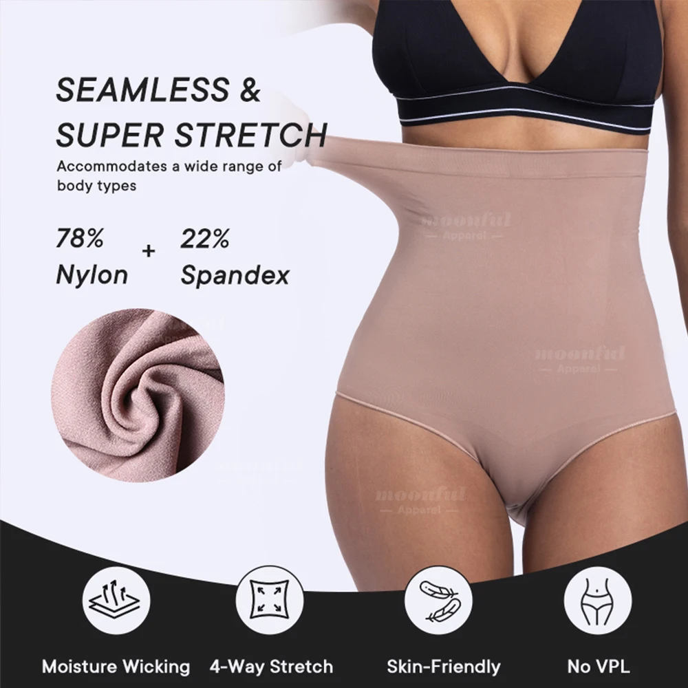 Body Shapers Women High Waist Belly Slimming Panties Tummy Control Briefs Butt Lifter Underwear Colombian Shapewear Plus Size