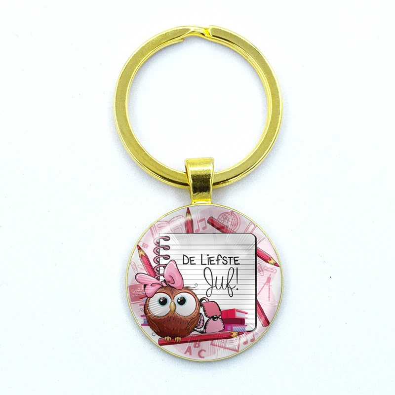 Llavero de cristal con diseño