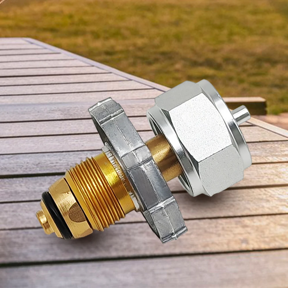Propane Bottle Refill Adapter Copper Tank Head Adapter Aluminum Alloy Camping Bottle Propane Transfer Nozzle for Outdoor Camping