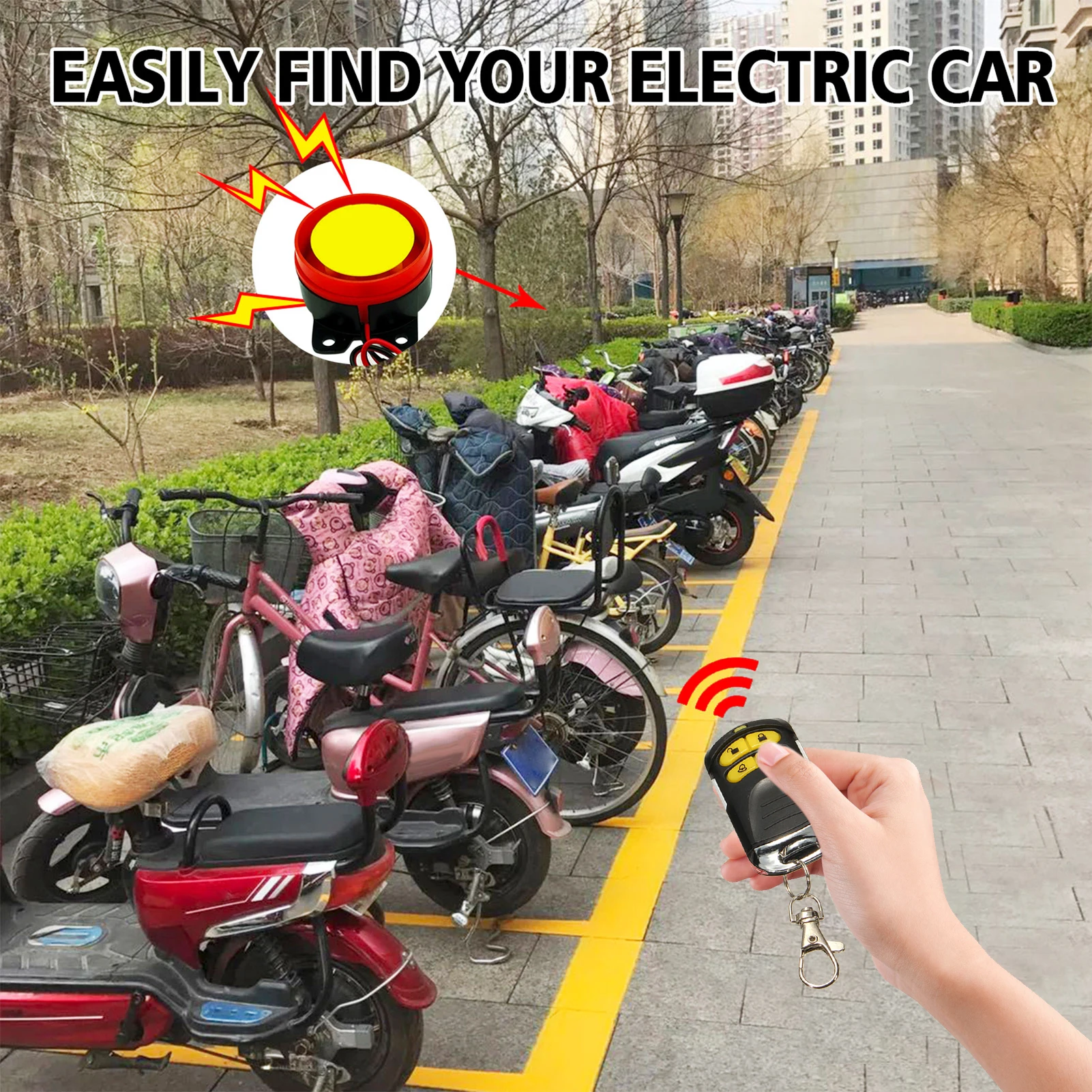 

12V Universal Motorcycle Motorbike Scooter Anti Theft Security Alarm System With Remote Control 125db Motorcycle Speaker