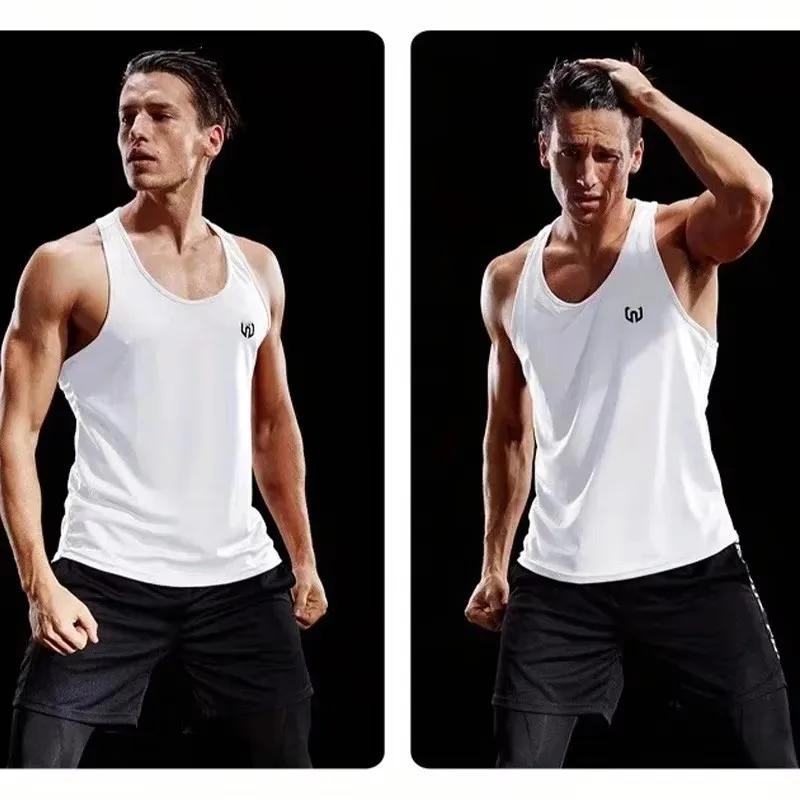 2PCS Adult Men Women Running Outdoor Shirts Tight Gym Tank Top Fitness Sleeveless T-shirts Sport Exercise Basketball Vest Clothe