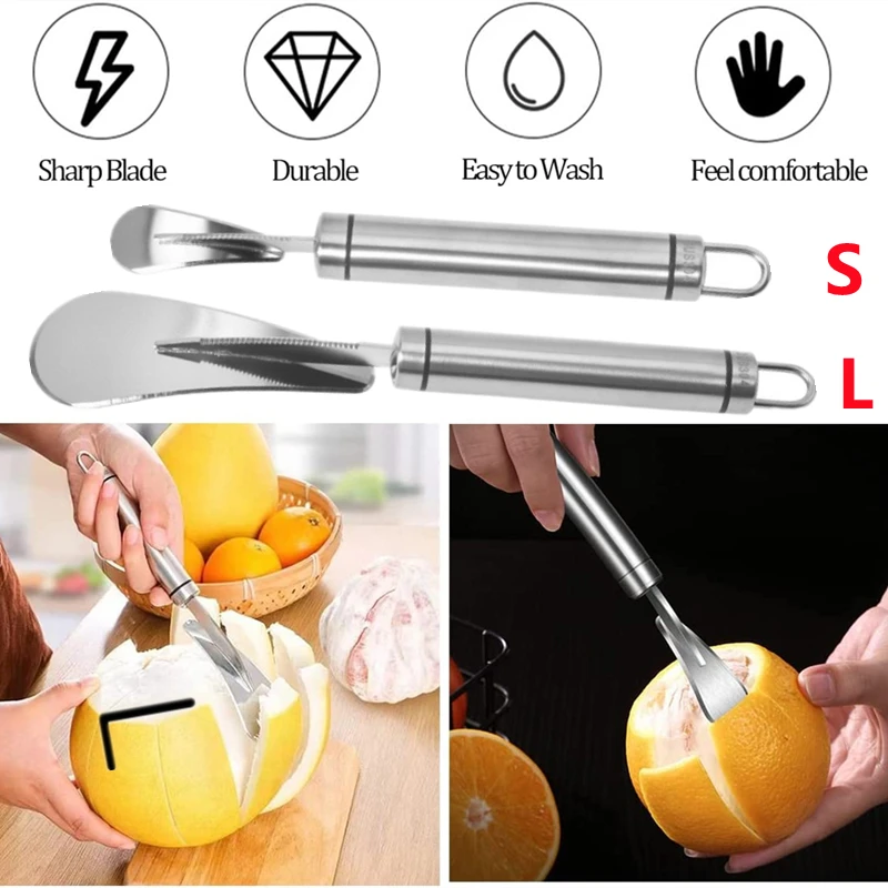 Newest Orange Peeler Stainless Steel Lemon Orange Peeler Practical Fruit Grapefruit Opener Cutter Kitchen Gadgets For Household