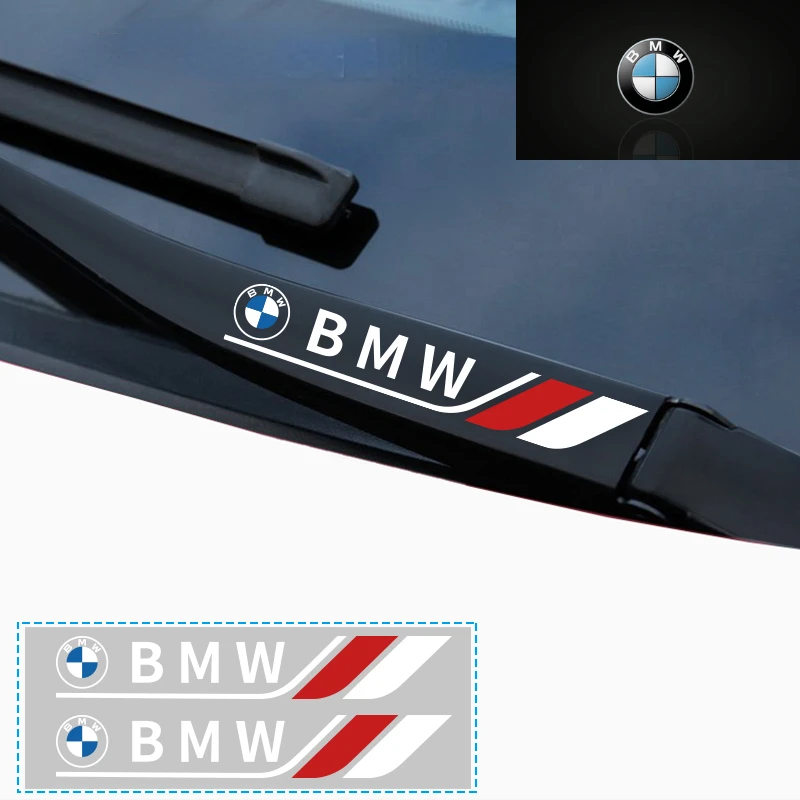 

Creative stickers emblem Auto Decor Decals For BMW M Power Performance F10 F31 E36 E39 E87 E90 X3 X5 Car Window Wiper Stickers