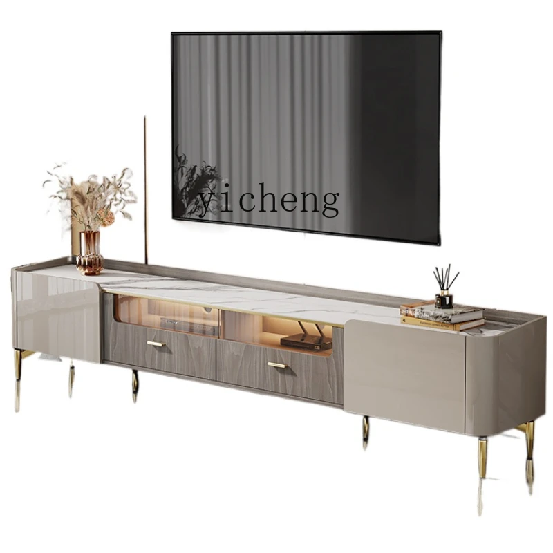 

ZC Stone Plate TV Cabinet Living Room 2023 New Modern Simple Small Apartment Coffee Table Combination
