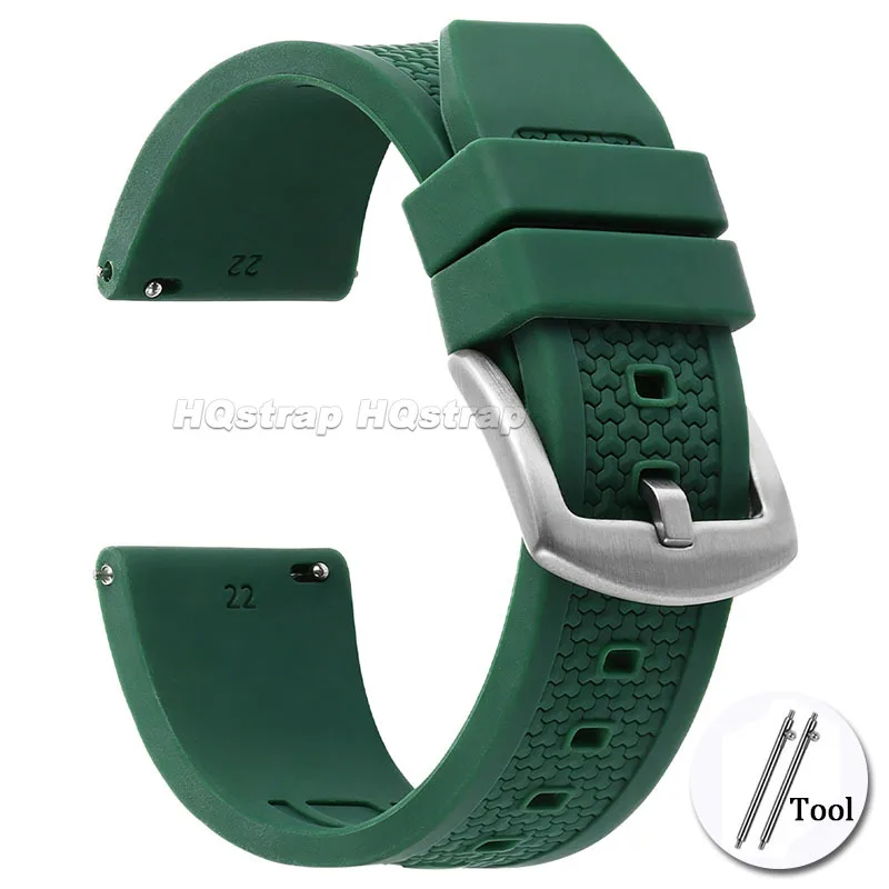 Breathable Silicone Quick Release Sport Watch Band – Waterproof Universal Bracelet Strap