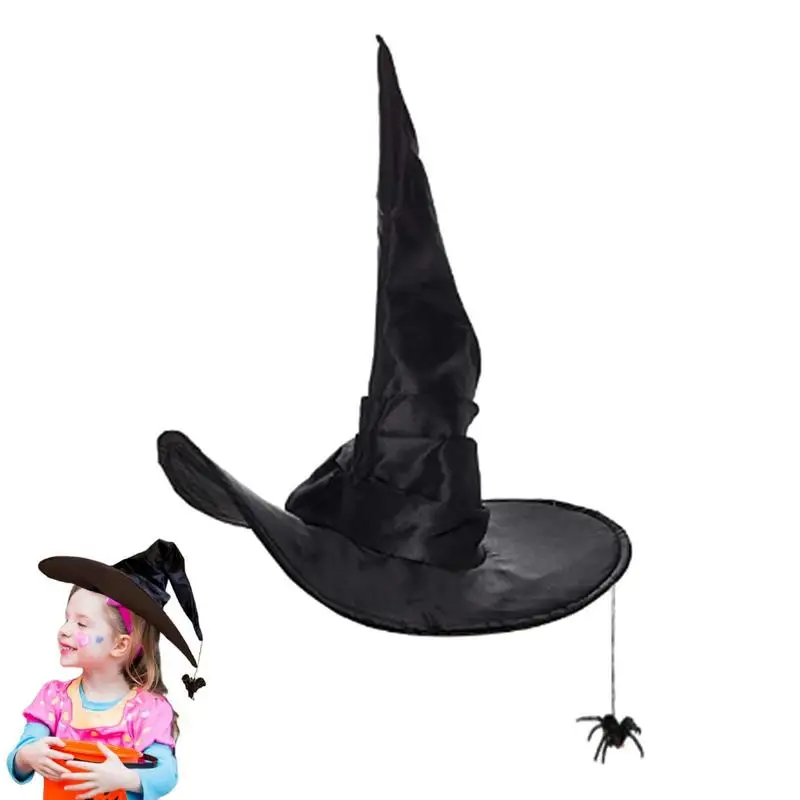 

Kids Witch Party Hats Women Black Wizard Witches Hats Halloween Costume Accessory For Masquerade Role Play Cosplay Party Costume