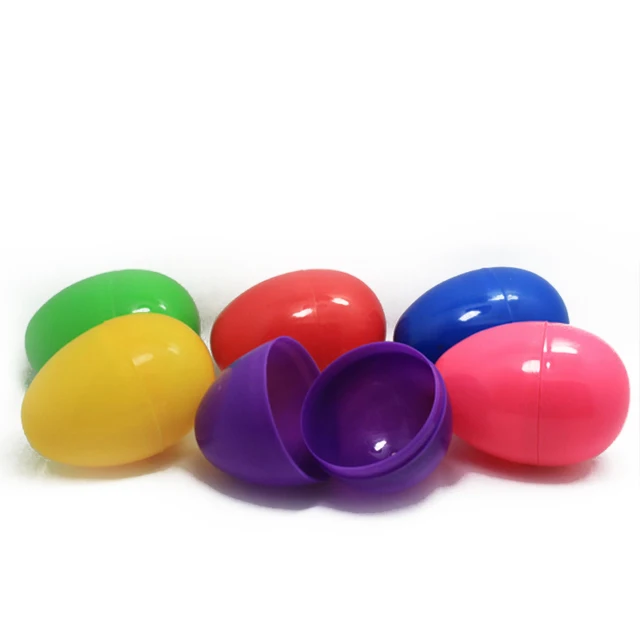 12PCS Easter Plastic DIY Decoration For Easter Eggs Hunting Game Easter Gift Stuffer Easter Party 6Cm (Assorted Colors) 3