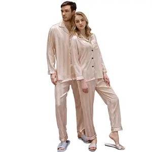 Ensemble Pyjama 2 pièces pour femmes, imprimé nœud, fausse soie, Satin,  revers, vêtements de nuit, manches longues, chemise, pantalon, vêtements de  maison - AliExpress