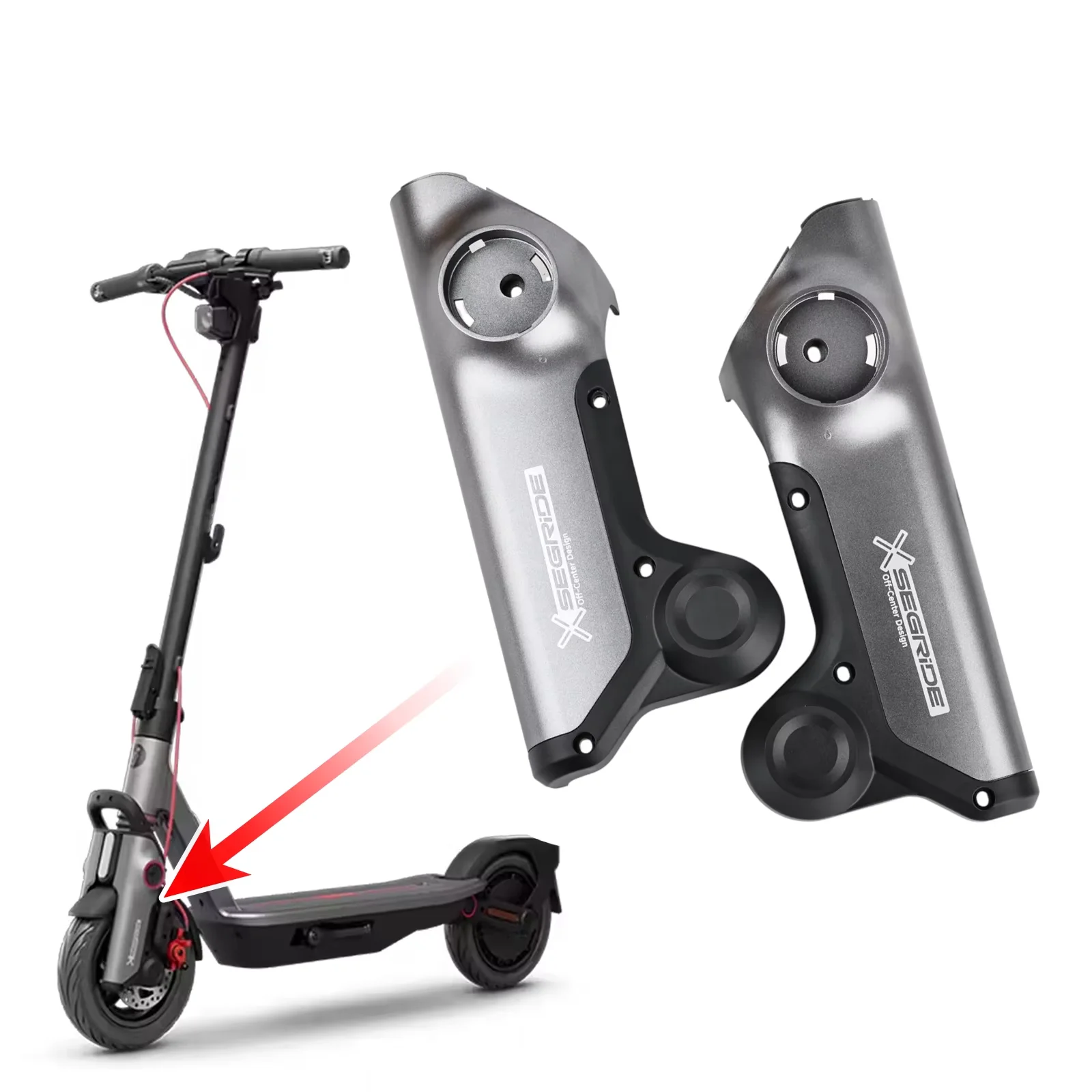Segway F3 F3 Pro 전동 스쿠터 KickScooter 왼쪽 오른쪽 트림 보호 쉘 액세서리 용 기존 프론트 포크 커버