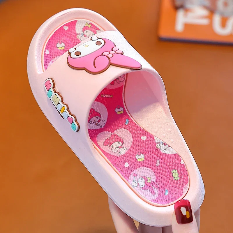 Summer Slippers Sanrio Summer Slippers Indoor Bathroom Anti-Slip Couples Thick Soft Cute and Lovely Cartoon Anime Design Ins Stylish Girl Gift