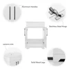 24" White Bathroom Vanity Cabinet Ceramic Sink Combo Double Door Storage Matte Black Faucet Freestanding Modern Style Oversize 3