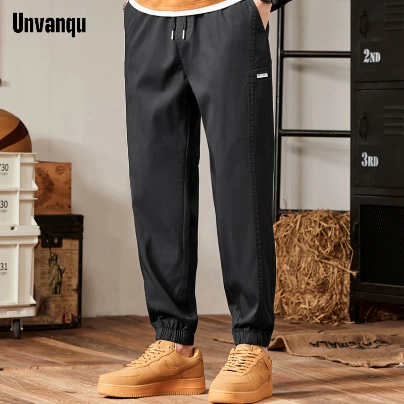 Unvanqu High Quality Korean Version Slim Fit Harem Pants 2024 Spring Summer Fashion New Street Casual Skateboard Youth Trousers
