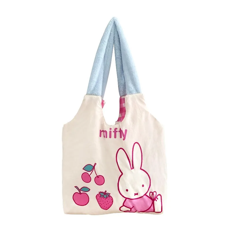 Genuine Edition Miffy Autumn Winter New Model Girls Office Workers Large Capacity Quilting Vest Tote Package Single Shoulder Bag fashion handbag