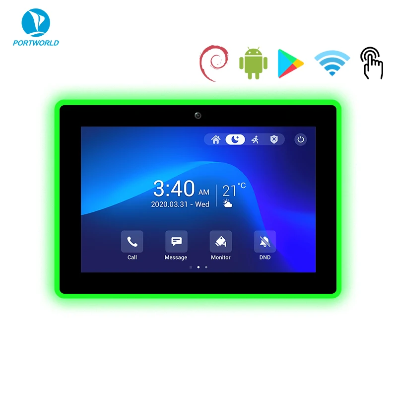 2026 선월드 YC-LE101T 초슬림 디자인 10인치 LED 조명 내장 컨트롤 패널 WiFi POE 태블릿 회의 디스플레이 투야 대시보드