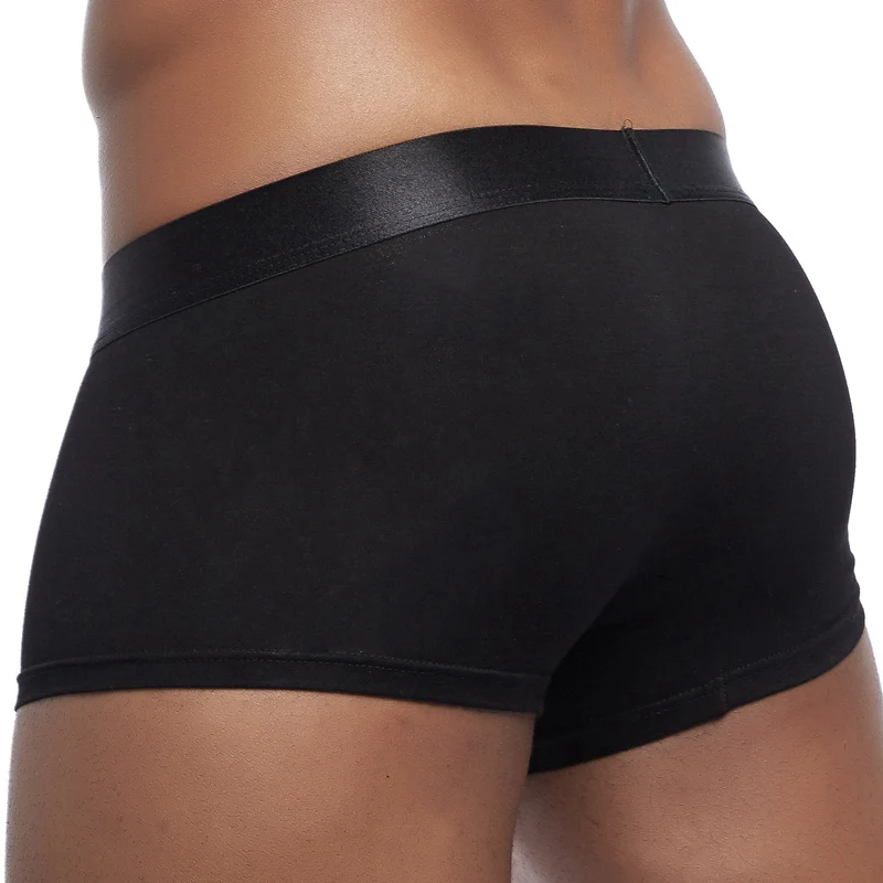 

Sexy Low Waist Men's Underwear Solid Color Plus Size Modal Material Boxer Briefs Summer Swimming Trunks Men's Casual Shorts