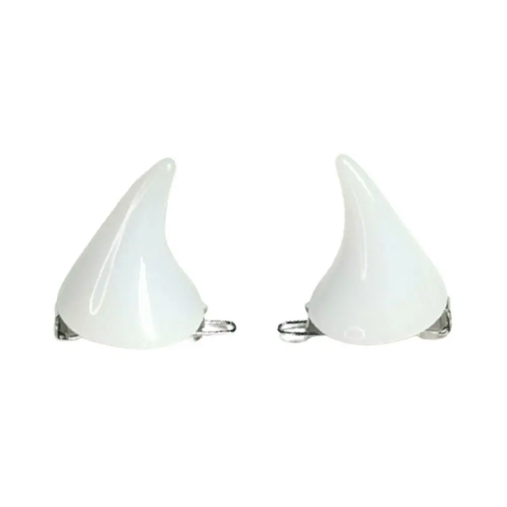 Charming Devil Horn Hair Barrettes - Cute Halloween Cosplay Hair Accessory