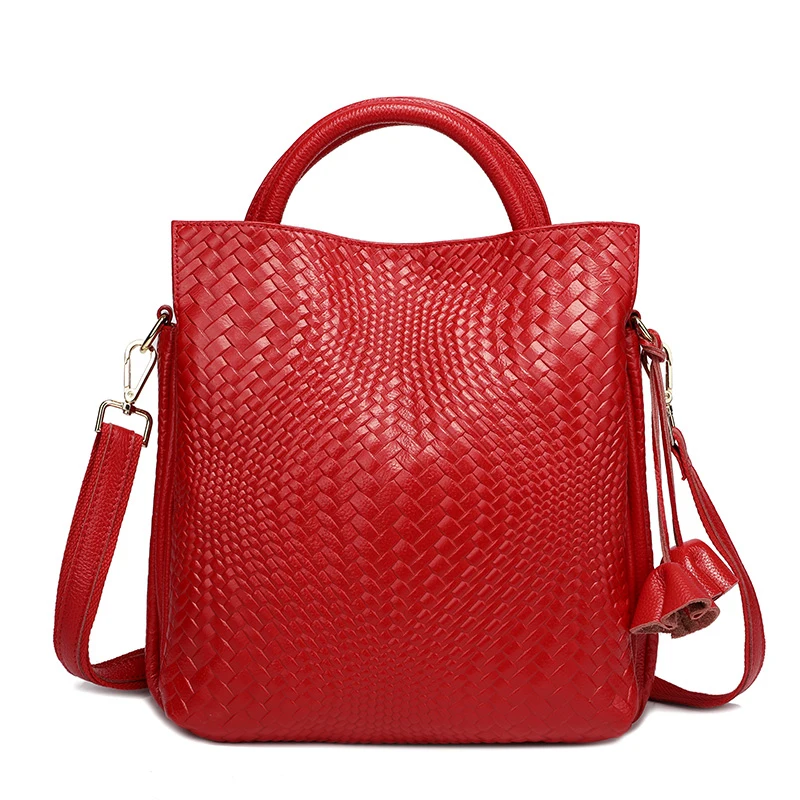 Luxury Top Layer Leather Handbags Minimalism Soft Calfskin Casual Tote Bag Fashion Women Ladies Handbag 3