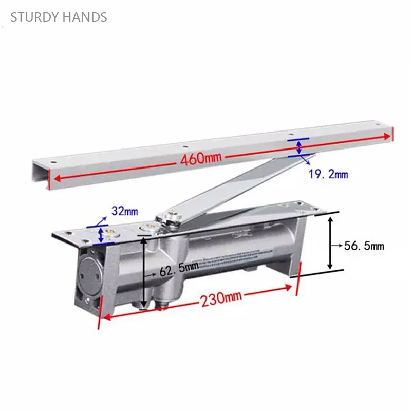 1pc Hidden er Hydraulic Hinge Hotel Home Hidden Door Hinge Thickened Automatic Door Closer Hardware Tools