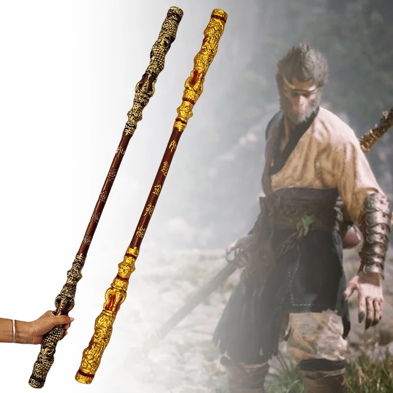 100cm PU Black Myth Wukong Cudgel Katana Real Full Size Wukong Weapon Japanese Katana Samurai Sword Sabre Kid Toy Anime Gift