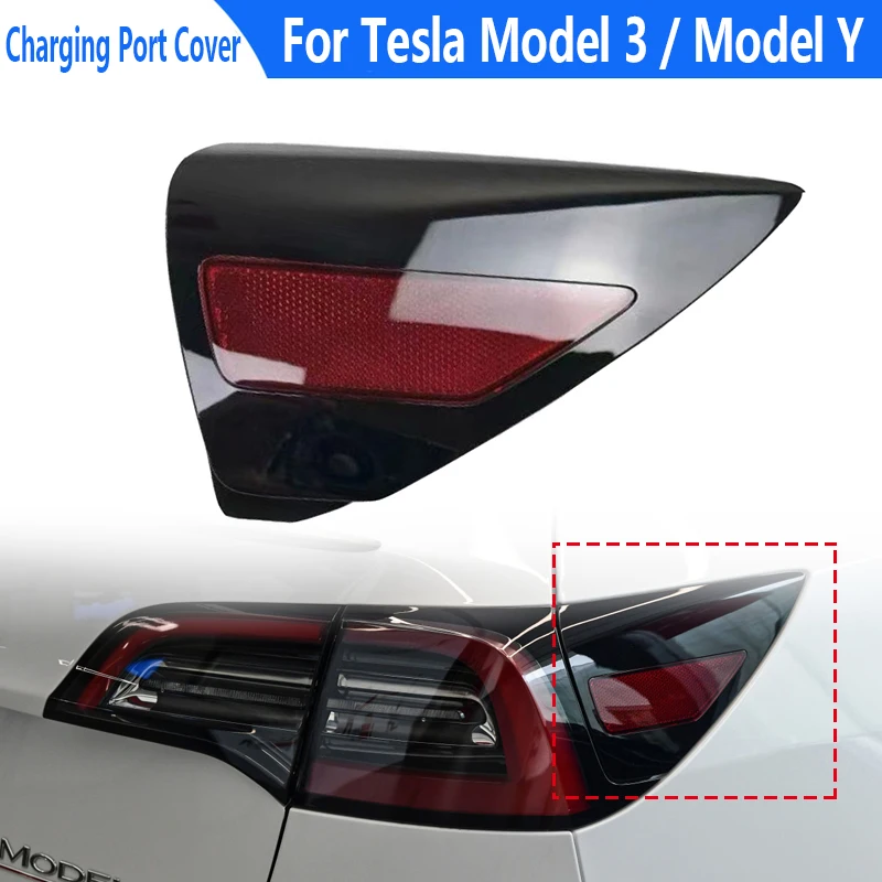 Car Rear Tail Lights Panel Mount Reflector Cover For Tesla Model 3/y