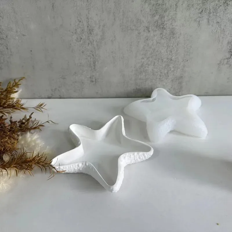 Description Picture 3 of itemStarfish Leaf Scented Candle Holder Silicone Mold Storage Tray Mold DIY Plate Dish Cement Concrete Plaster Mold Craft Decoration