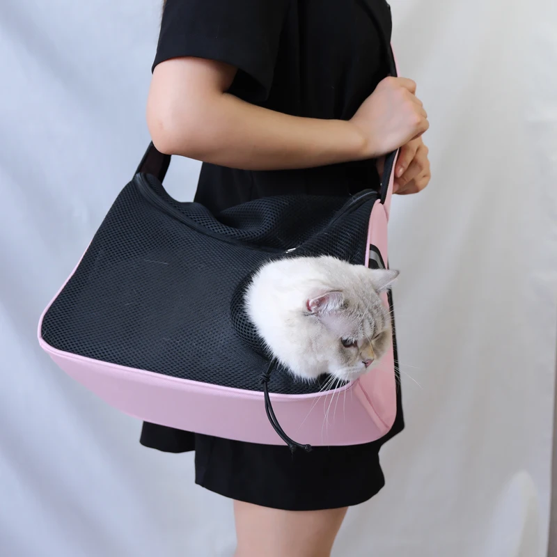 Diagonal shoulder mesh cat outcrop casual camping cat bag
