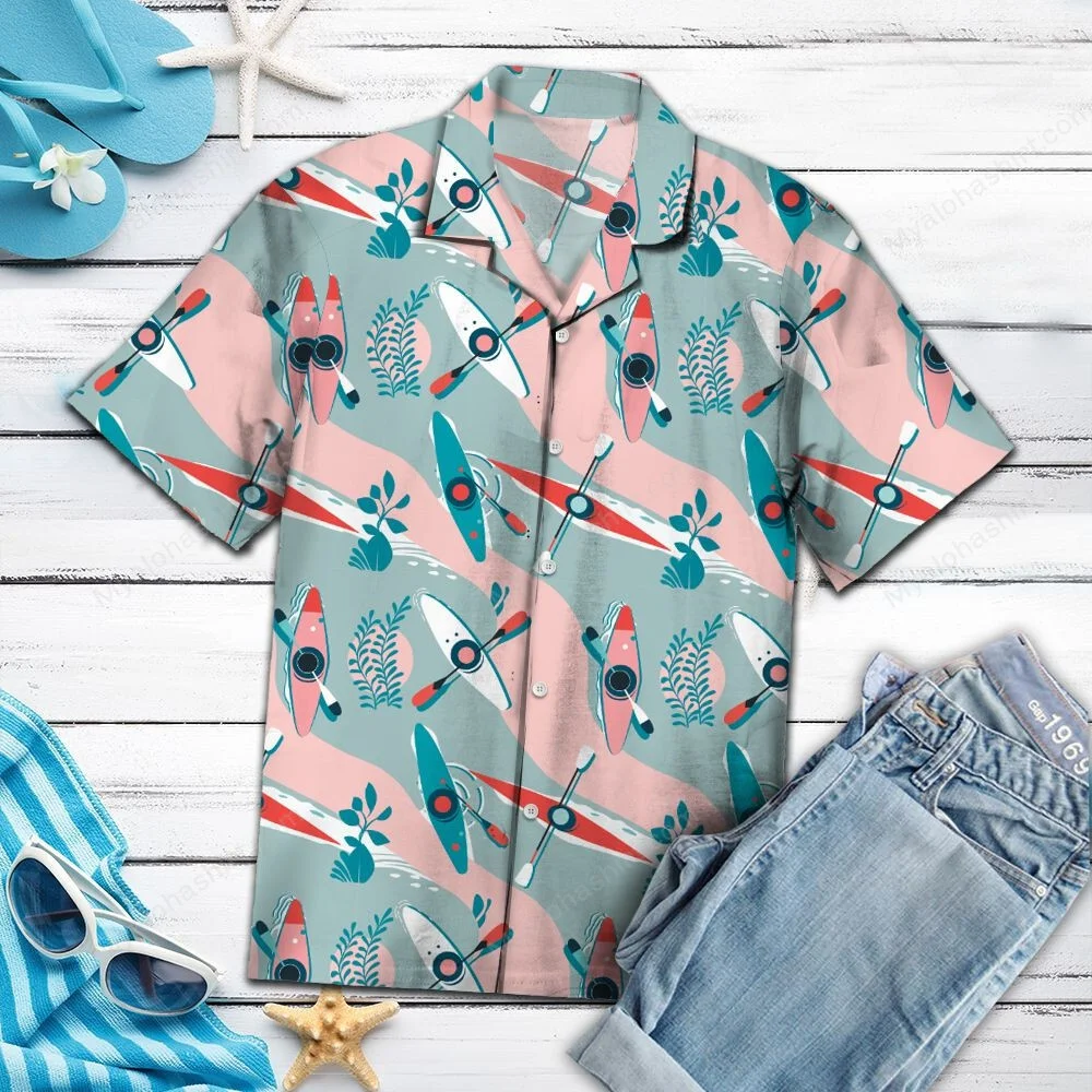 Hawaiian Shirts for Men War Theme Submarine Shirts Beach Short Sleeve Summer Casual Button Up Hawaii