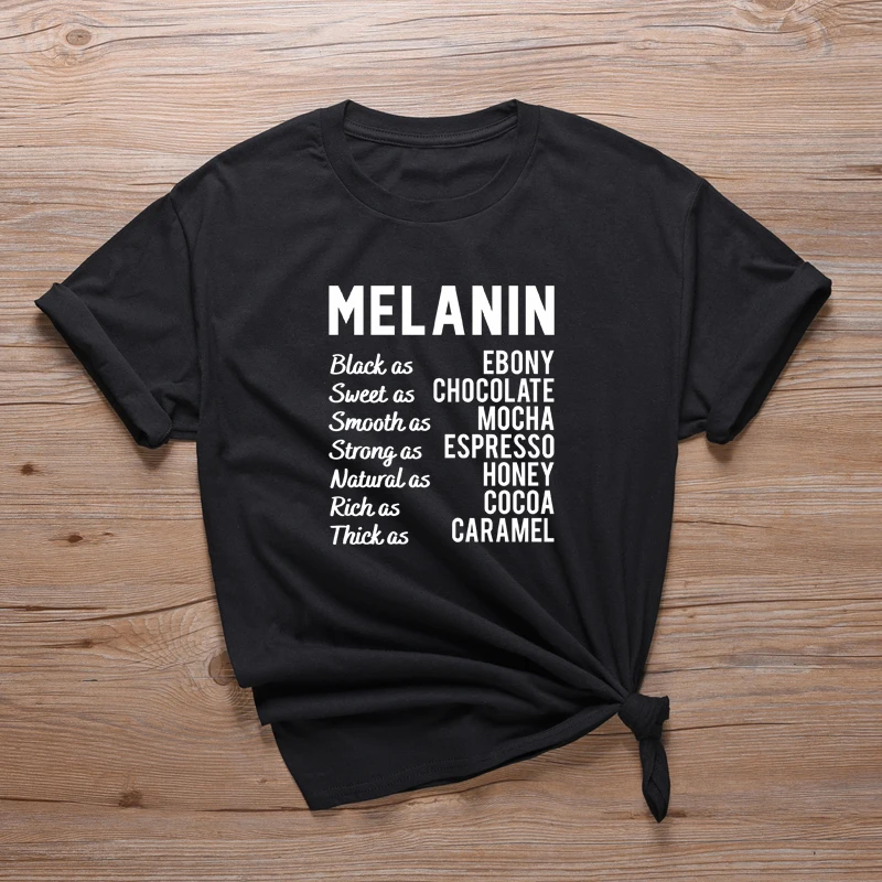 La Più Nuova Maglietta Unisex Melanina African American Black Girl Magic Natural Tee Shirts Lady Girl Black Culture T-Shirt A-565