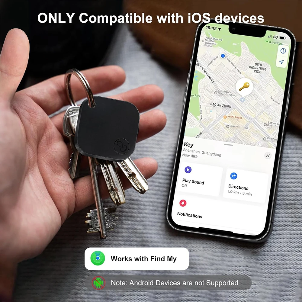 Smart Location Tracker | Works with Apple Find My | Key and Luggage Finder