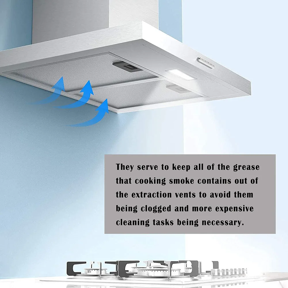 2PCS 320x260x9mm Metal Filter Hood Grease Filter Stainless Steel Silver Exhaust Hood Dust Kitchen Ventilator