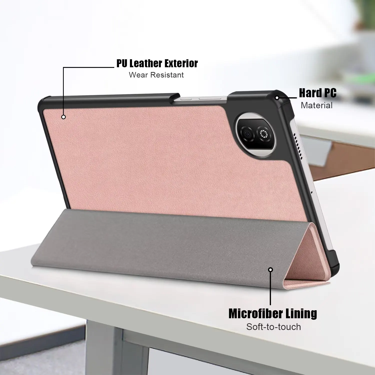 Ultra Slim PU Leather Kickstand Tablet Case - Full Protective and Portable