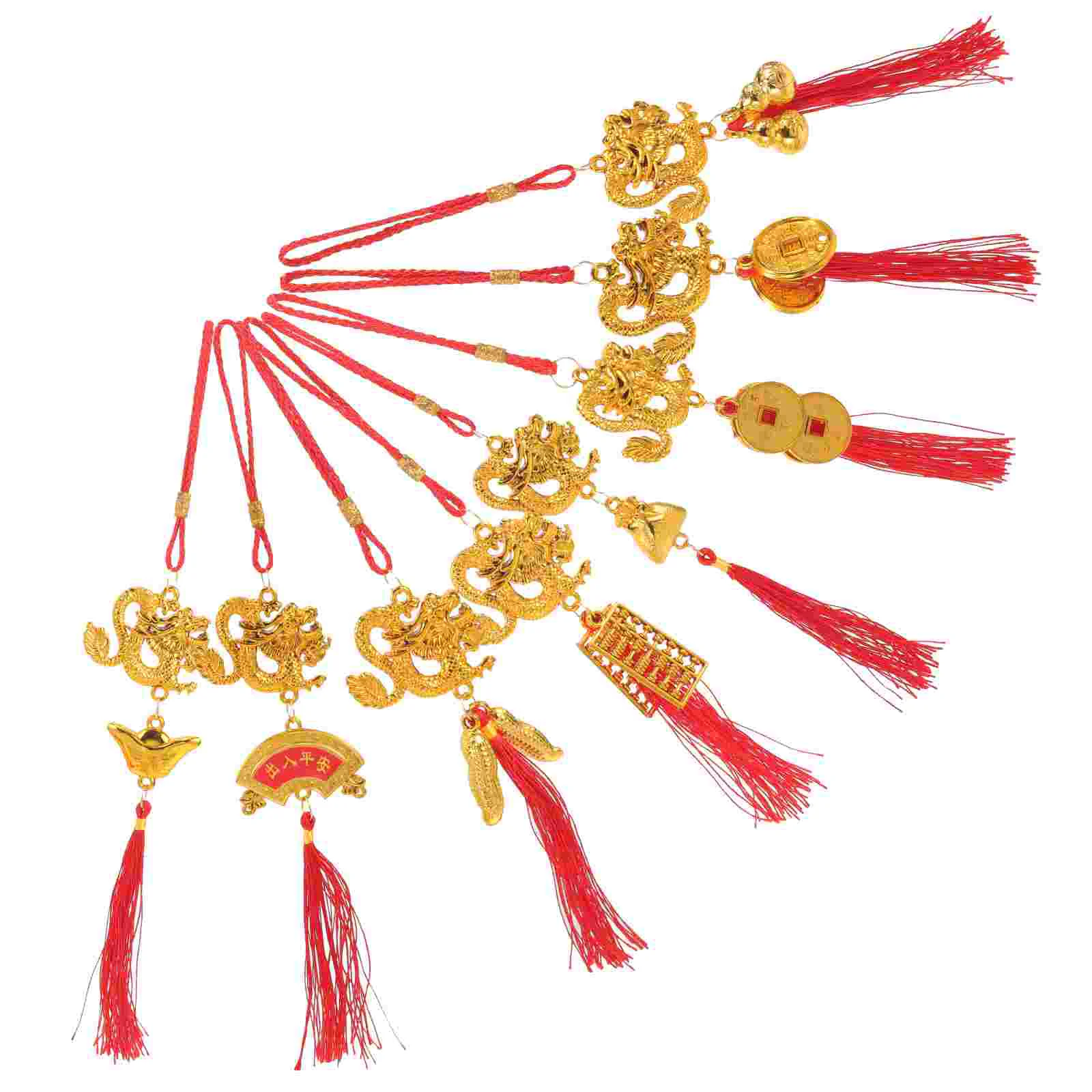 

Chinese New Year Tassel Dragon Pendant Bonsai Hanging Pendant Pendant Bonsai Spring Festival Party Window Decoration